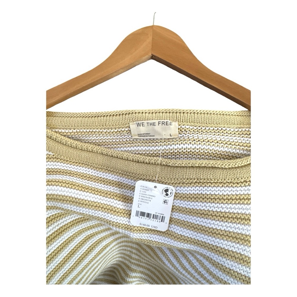 NWT WE THE FREE Asher Striped Pullover Sweater Size Large - Picture 6 of 6